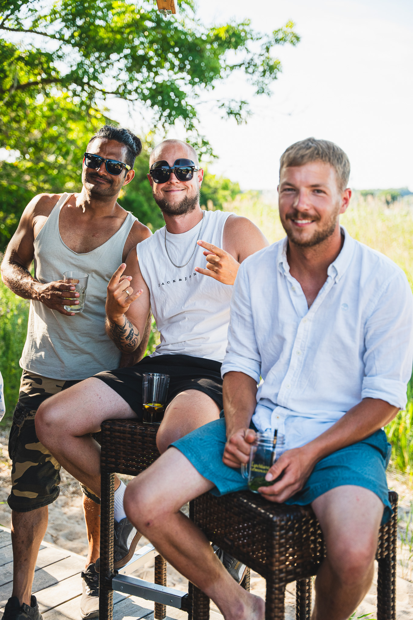Drei Kollegen beim Eissing-Sommerfest